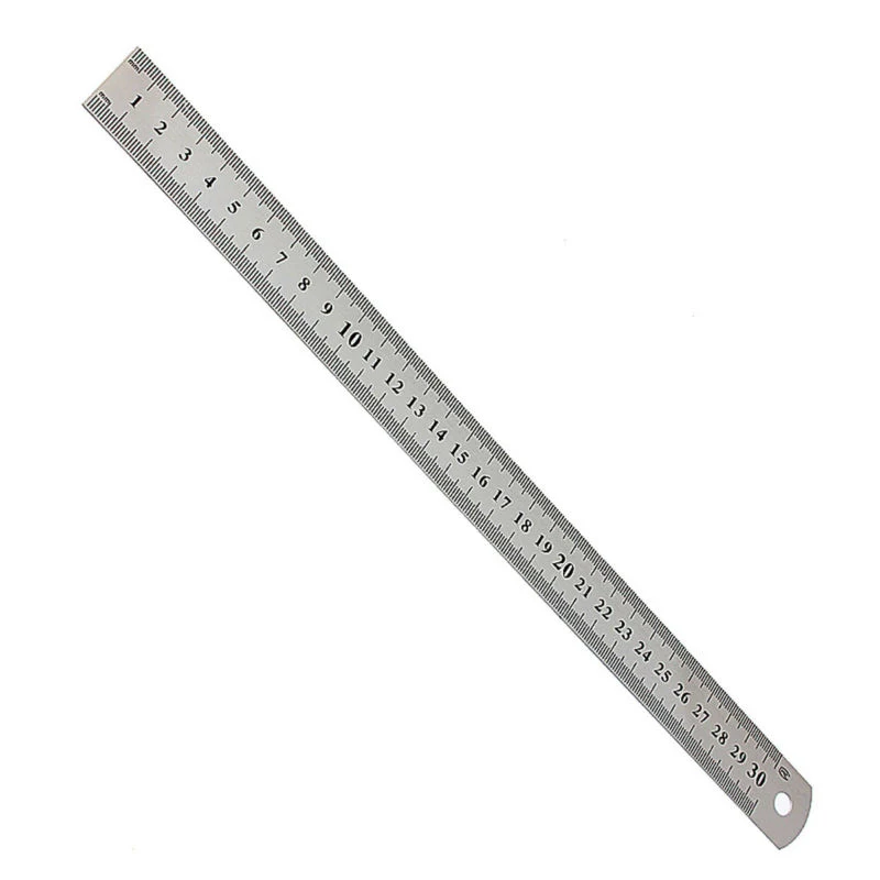 

Useful 30cm Stainless Steel Measuring Metric Metal Ruler Double Sided Measure Tool