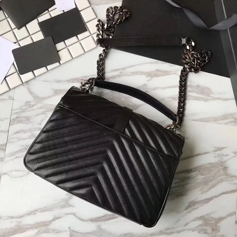 

Women real leather college bags shoulder bags soft lambskin handbags V designer top quality tote brand chain bags