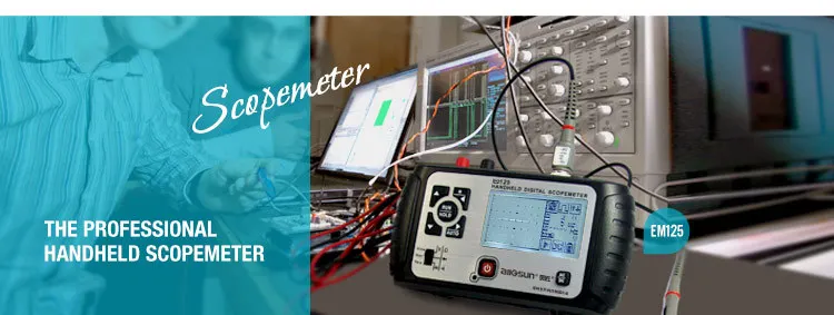 Все-солнце EM125 2 in1 цифровой Ручной портативный осциллограф 100MSa/s+ мультиметр один канал сигнала USB ЖК-дисплей Подсветка