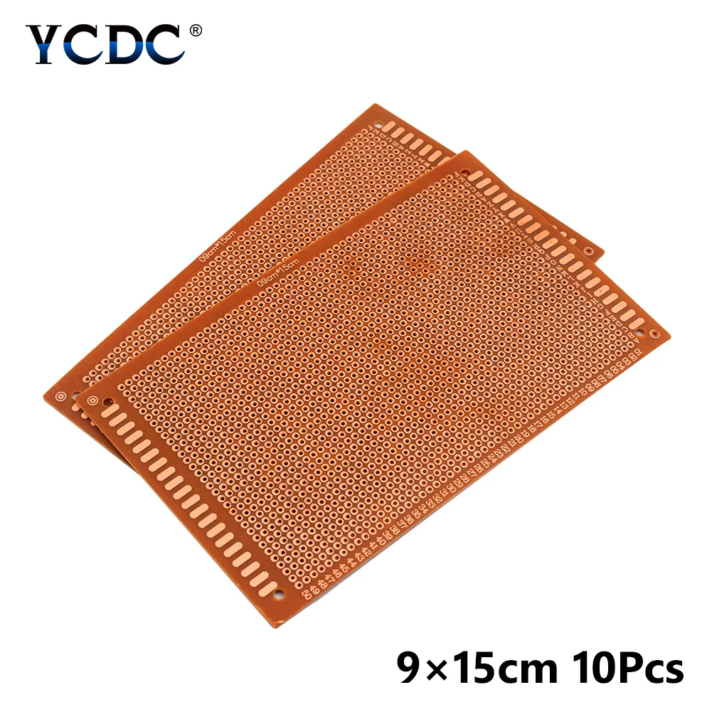 

10Pcs Strip Circuit Board PCB 9x15cm Proto Breadboard For DIY Electronic Test