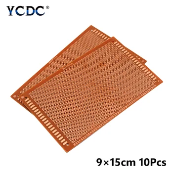 

10Pcs Strip Circuit Board PCB 9x15cm Proto Breadboard For DIY Electronic Test