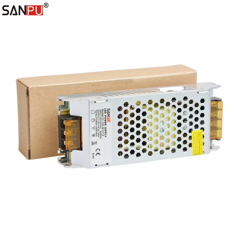 

SANPU Switching Power Supply 12 Volt 100 Watt 8 Amp LED Driver AC-DC Lighting Transformer 12VDC for LEDs Light Strips Modules