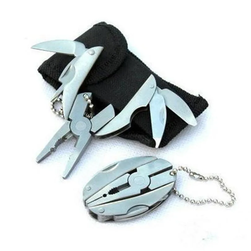 Mini Foldaway Multi function Outdoor Tools Knife Pocket Multitools Knife Keychain Screwdriver Alicates Multi Herramienta Q159
