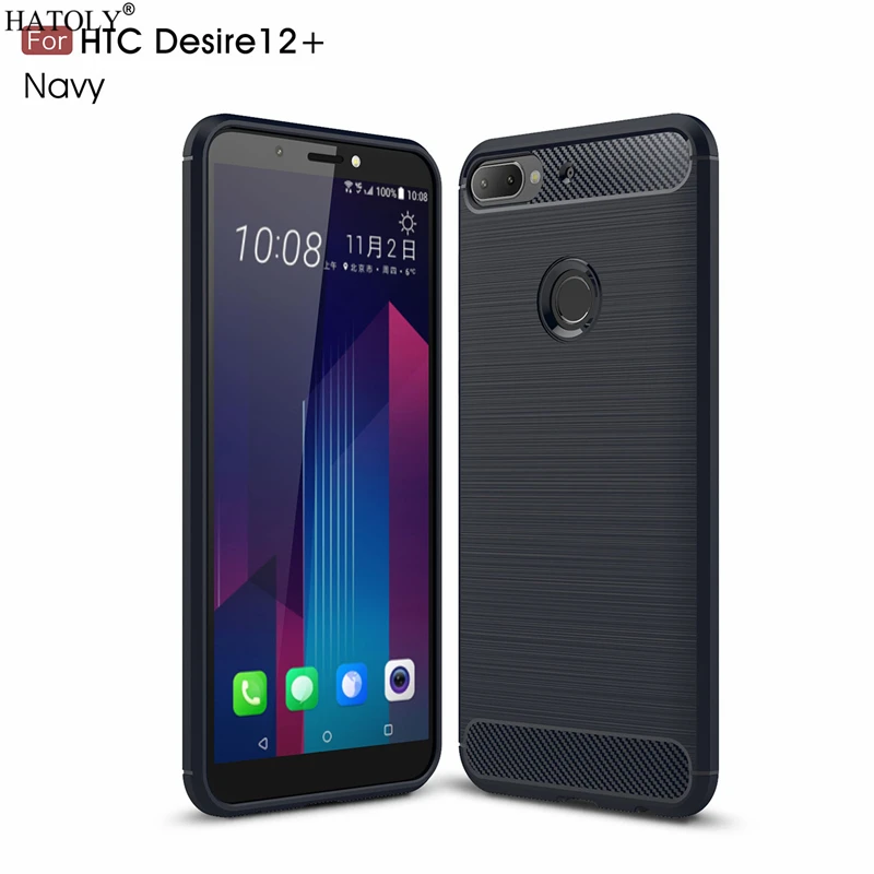 HATOLY For Capas HTC Desire D12 Plus Case for Soft TPU Brushed Rugger Silicone Phone Cases D12+ | Мобильные телефоны и