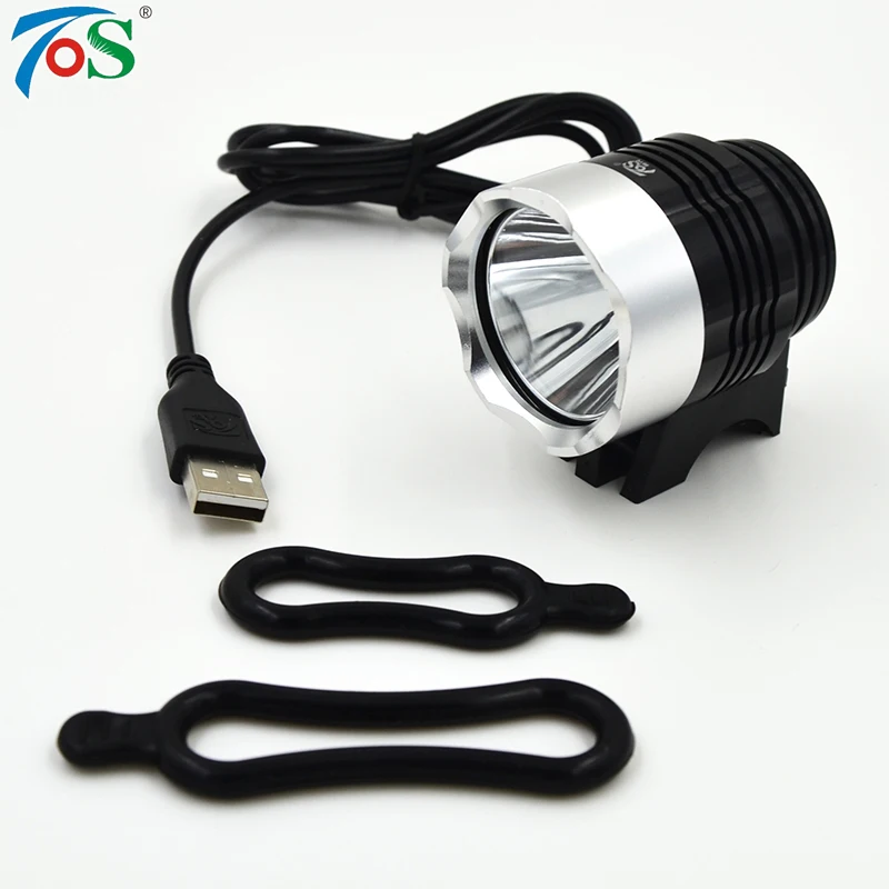 Новинка TOS супер яркий T6 3 режима кнопка USB передний велосипедный светильник