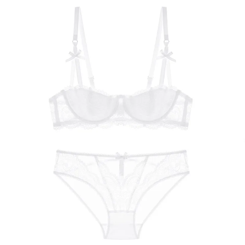 TERMEZY New Half Cup Lingerie Set Sexy Lace Underwear Women Push Up Bra And Panties With Garters Seamless Embroidery Bra Sets TERMEZY New Half Cup Lingerie Set Sexy Lace Underwear Women Push Up Bra And Panties With Garters Seamless Embroidery Bra Sets