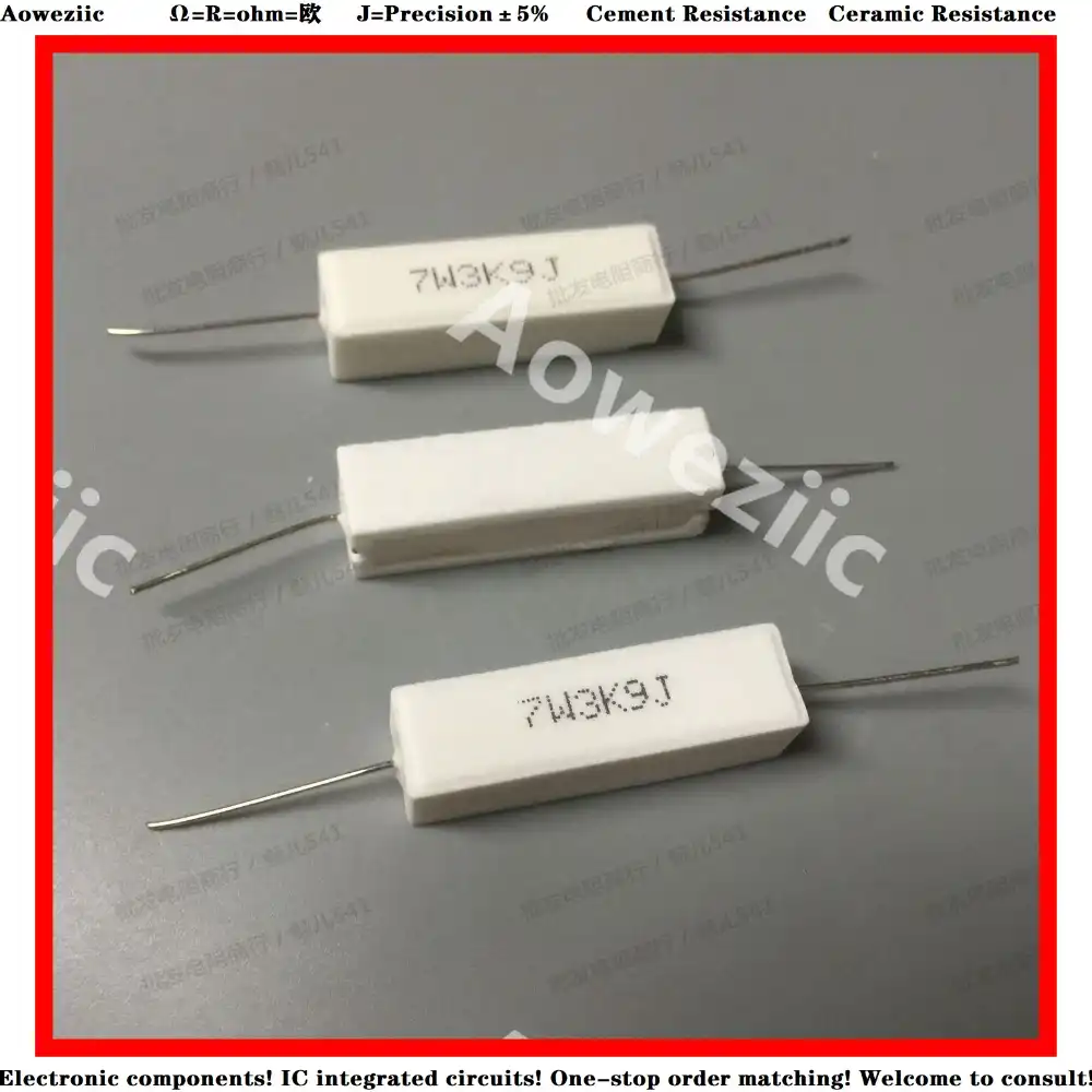 RARE High Load Resistor 33k Ohm 9w Cement 9x9x38mm 3x 26138