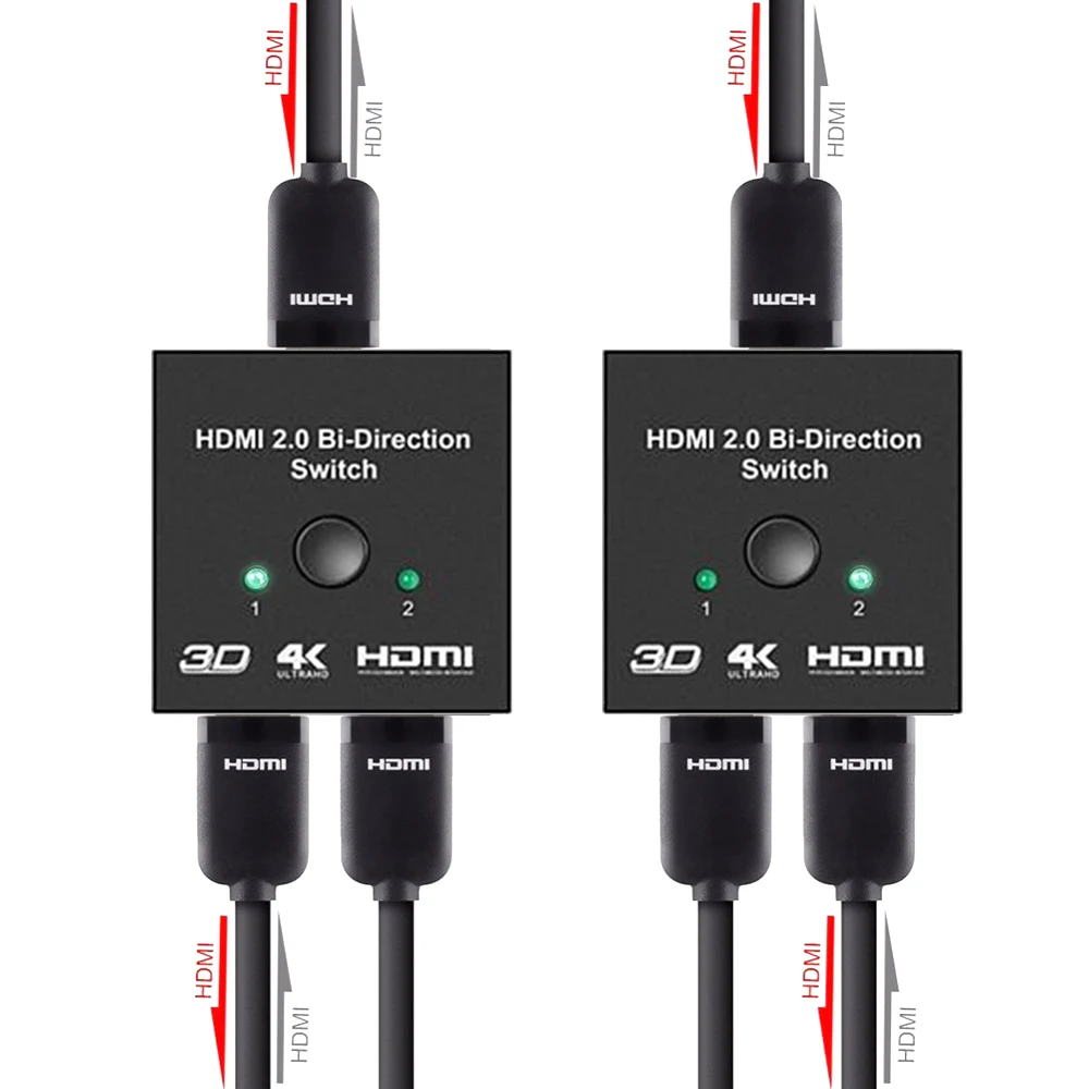 HD 4K HDMI 2 0 Bi Direction интеллектуальный коммутатор 2x1 1x2 In Out Switch Split ter Video усилитель