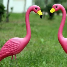 2 пары пластиковые яркие Фламинго украшения сада фонтан и газон искусство орнамент Свадебная церемония