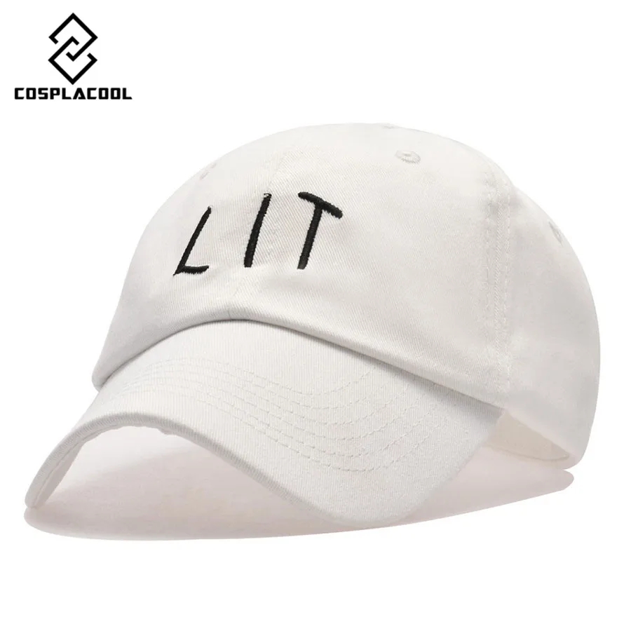 

[COSPLACOOL]LIT Baseball Cap For Women Men Dad Hat Summer Caps Hip Hop Casual Snapback Hat lit Cotton Sunhat