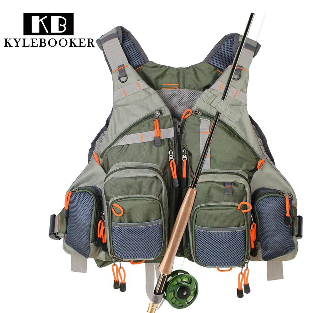 

New men's Adjustable Fly Fishing Vest Outdoor Trout Packs Mesh Fishing Vest Tackle bag Jacket clothes