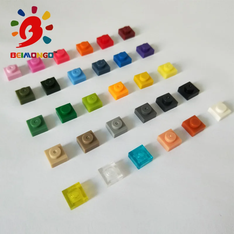 Бесплатная доставка! BEIMONGO блоки пластины 1x1 строительные 500 шт пикселей