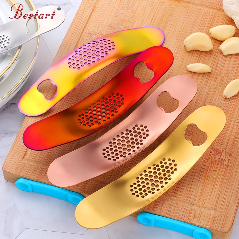 

Kitchen Gadgets Stainless Steel Garlic Press Crusher with Bottle Opener Cooking Tools