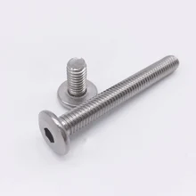 Por Furniture Connector Bolt M6 S Stainless Steel Furniture Connector Bolts Flat Head Hex Socket For Barrel Nut Pack 50
