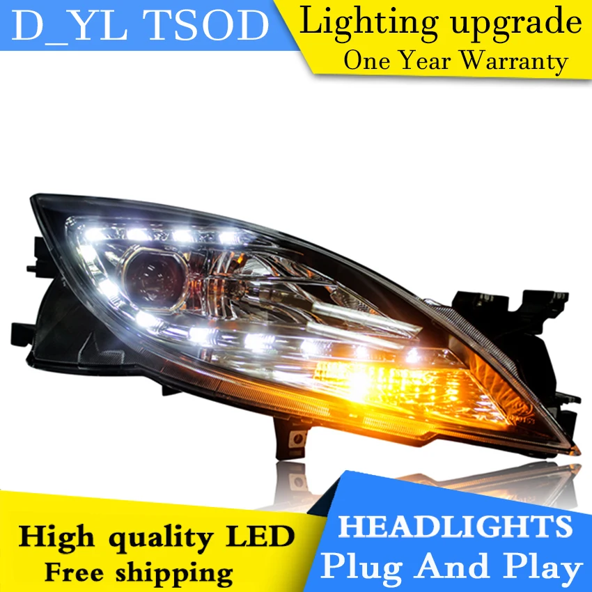 Car Styling Headlights for Mazda6 2009 2014 LED Headlight for Mazda6