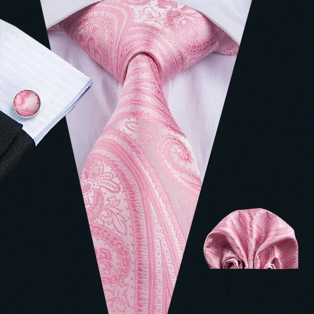 Ls-1745 Barry.wang 2017 Mens Tie 100% Silk Gravata Floral Necktie Hanky ...