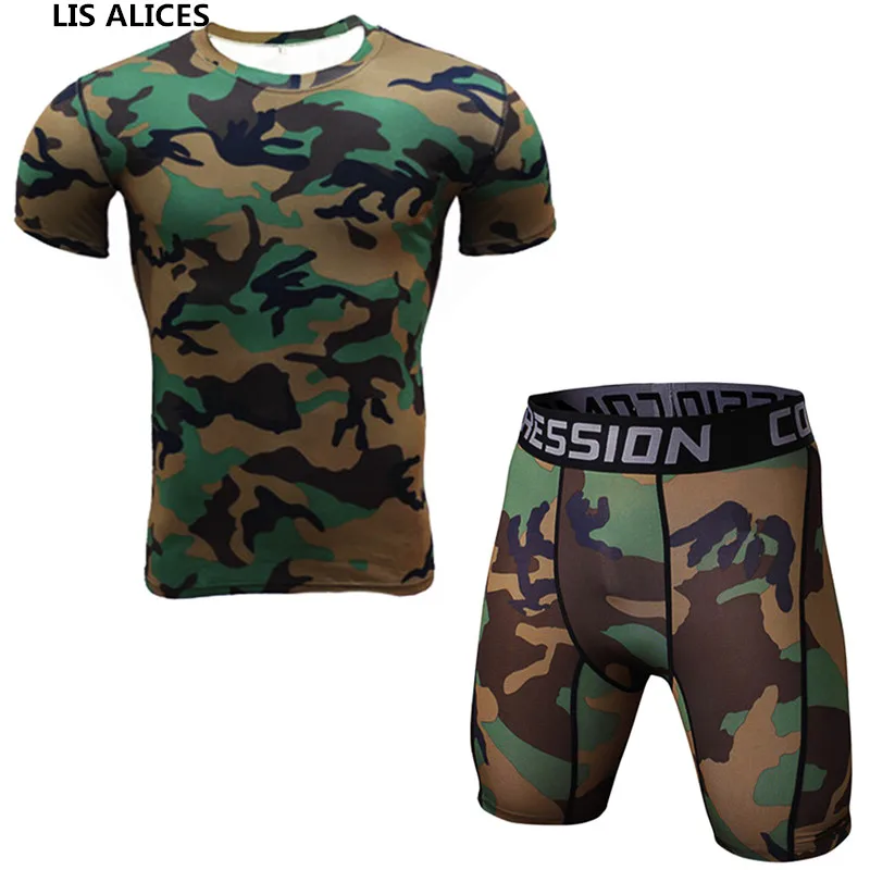 Aliexpress.com : Buy Camouflage Military T Shirt Men Compression Set ...