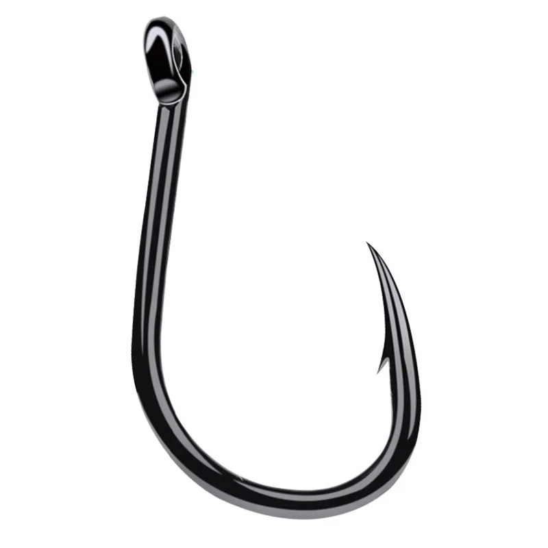 Details about   100pcs Fishing Hook Big Hook High Carbon Steel Bait Holder Fishhook 1-6# 12 Size 