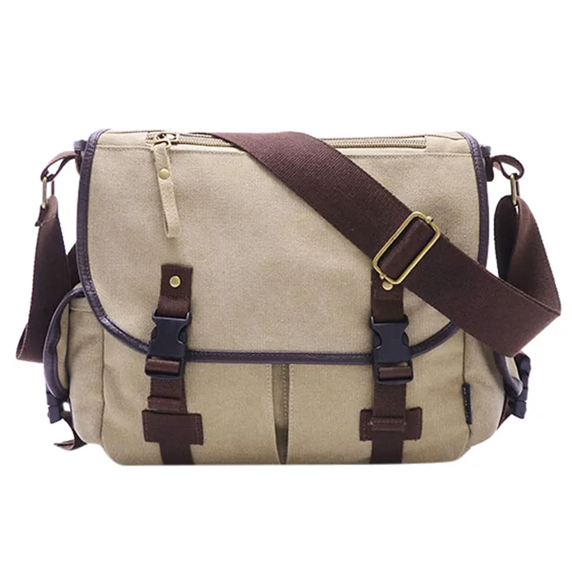 Men Women's Messenger Bag Multifunction Canvas Leather Cross Body Bag Men Military Army Vintage Large Shoulder Bag Travel Bags