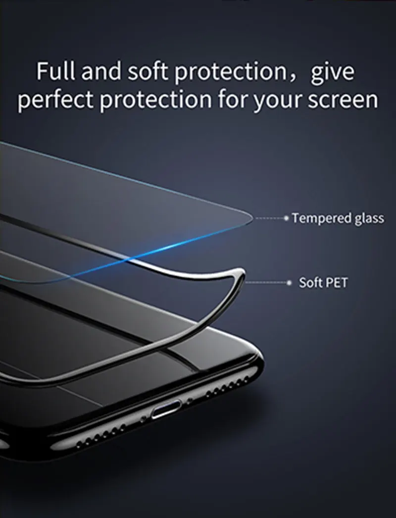 Baseus 3D 0,23 мм протектор экрана закаленное стекло для iPhone X Мягкий край Полное покрытие Закаленное стекло Защитная пленка для iPhone 10