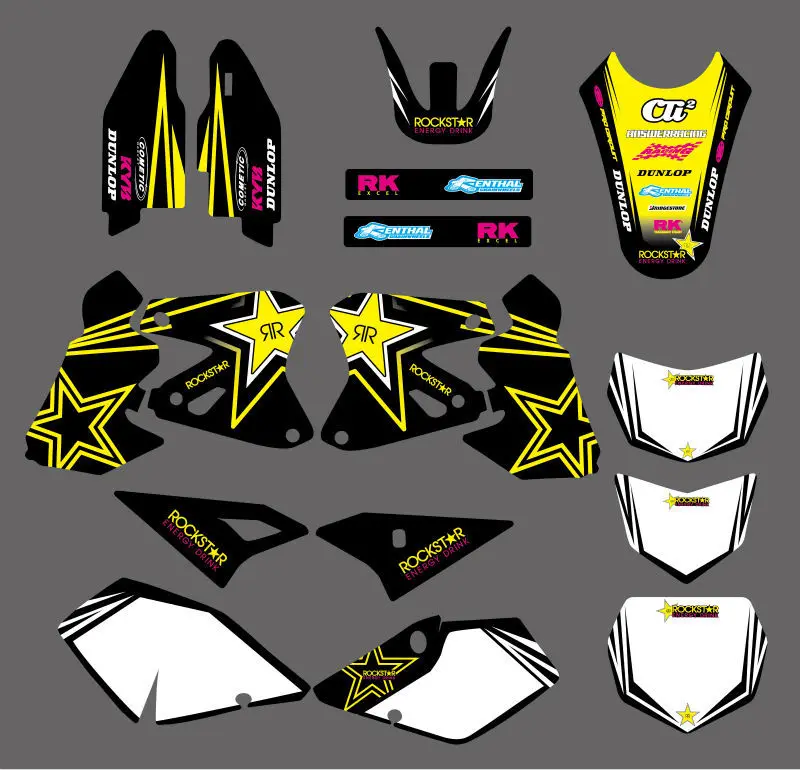 0006 Star New Style TEAM GRAPHICS & BACKGROUNDS DECALS Stickers FOR Suzuki DRZ400 DR-Z400 2000-2012 DRZ DR-Z 400