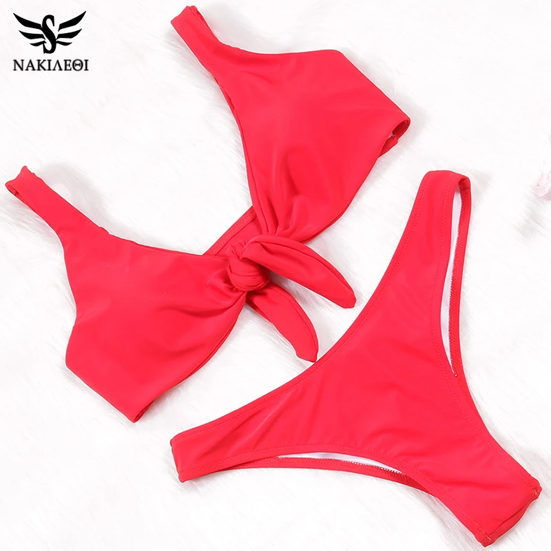 

NAKIAEOI 2019 New Sexy Micro Thong Bikini Women Swimsuit Swimwear Brazilian Bikini Set Beach Bathing Suit Swim Wear Biquini S~XL