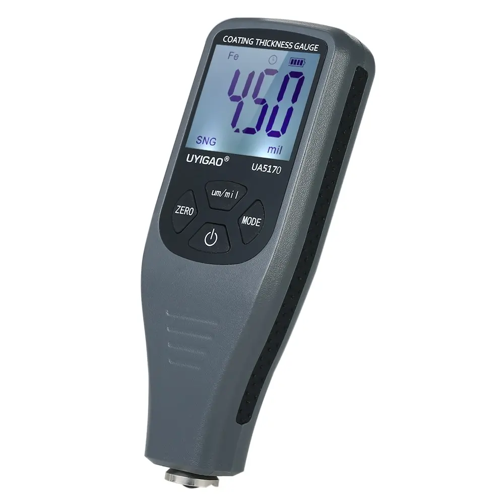 

UYIGAO Handheld Backlight LCD Display Digital Paint Coating Thickness Gauge Car Paint Meter Tester