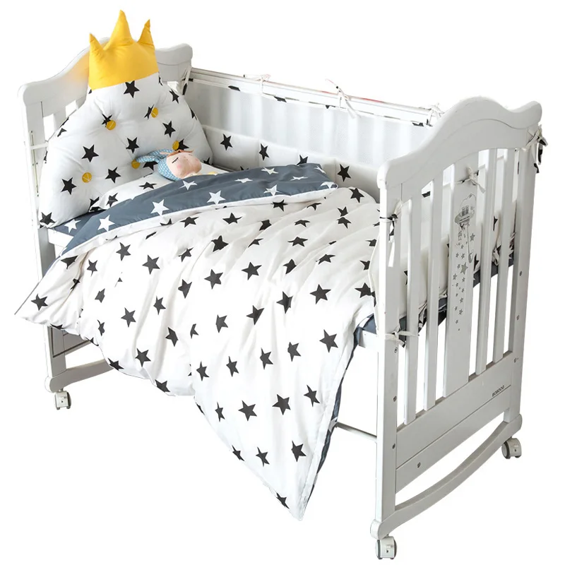 

Summer anti-collision crib bedding set baby surrounding breathable mesh bumpers protector de cuna cama for newborn baby boy girl