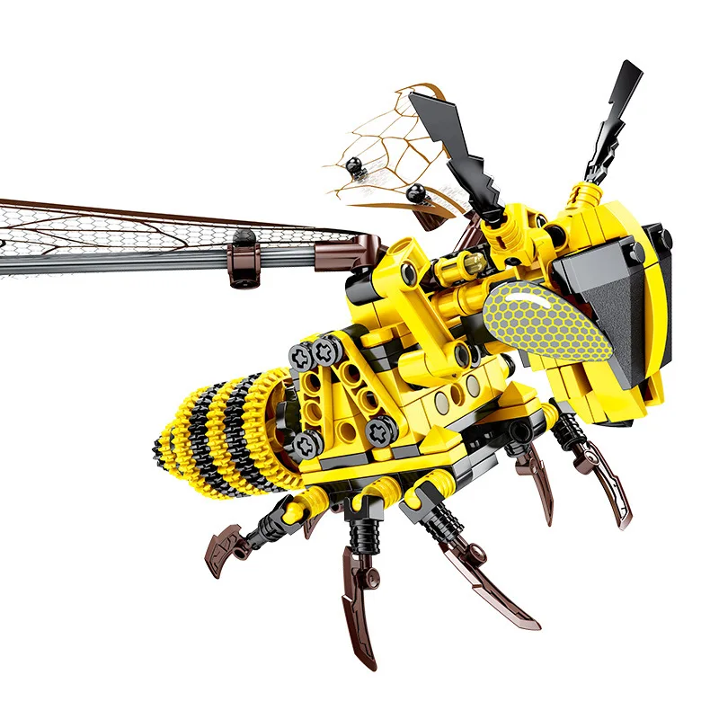 

Creative Diy Simulated Insect Bee Wasp Model Building Blocks Toys for Kids 6Years and Above Science Technic Small Bricks Set