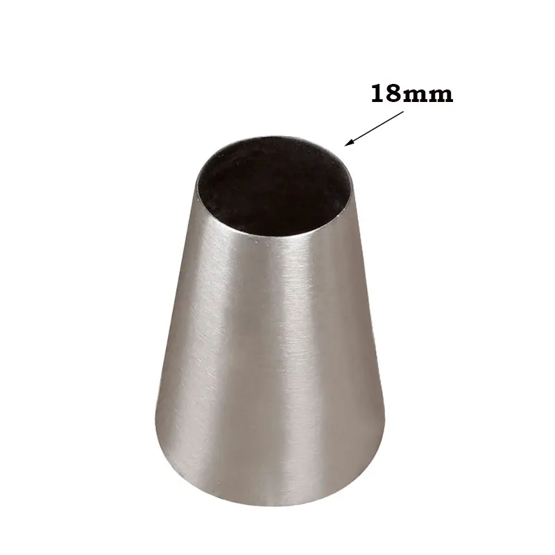 

18mm Round Cake Nozzle Baking Tool Cream Decorating Tips Stainless Steel Stretch Icing Piping Nozzles Bakeware