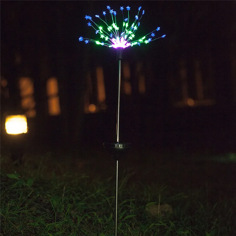 

2pcs 90LED Solar Power Garden Light Christmas Lights Outdoor Fireworks LED Lawn Lamp Dropshipping