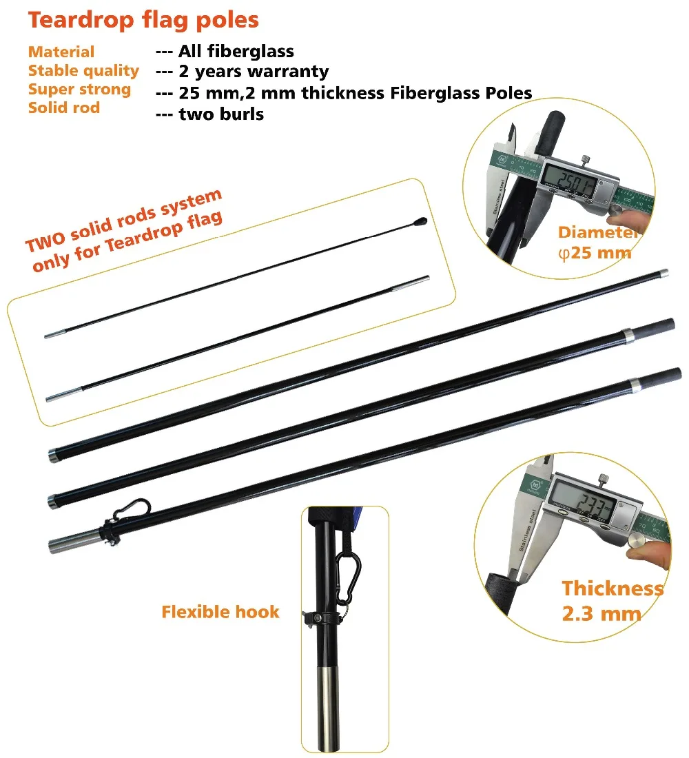 teardropflag pole details