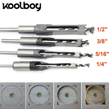 

1Pc HSS Square Hole Saw Mortiser Saw Mortising Chisel Twist Auger Drill Bits for construction decoration DIY Woodworking tools