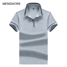 

MENSWORE Men's Polo Shirt Fashion Short Sleeve polo Shirt printing Pure color Men's polo shirts Plus Size M-3XL