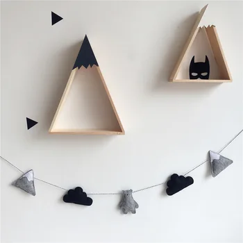 

Nordic Felt Cloud mountain and bear Garland Party Banner Kids Room Nursery Hanging Wall Decor Christmas Gifts Bunting Ornament