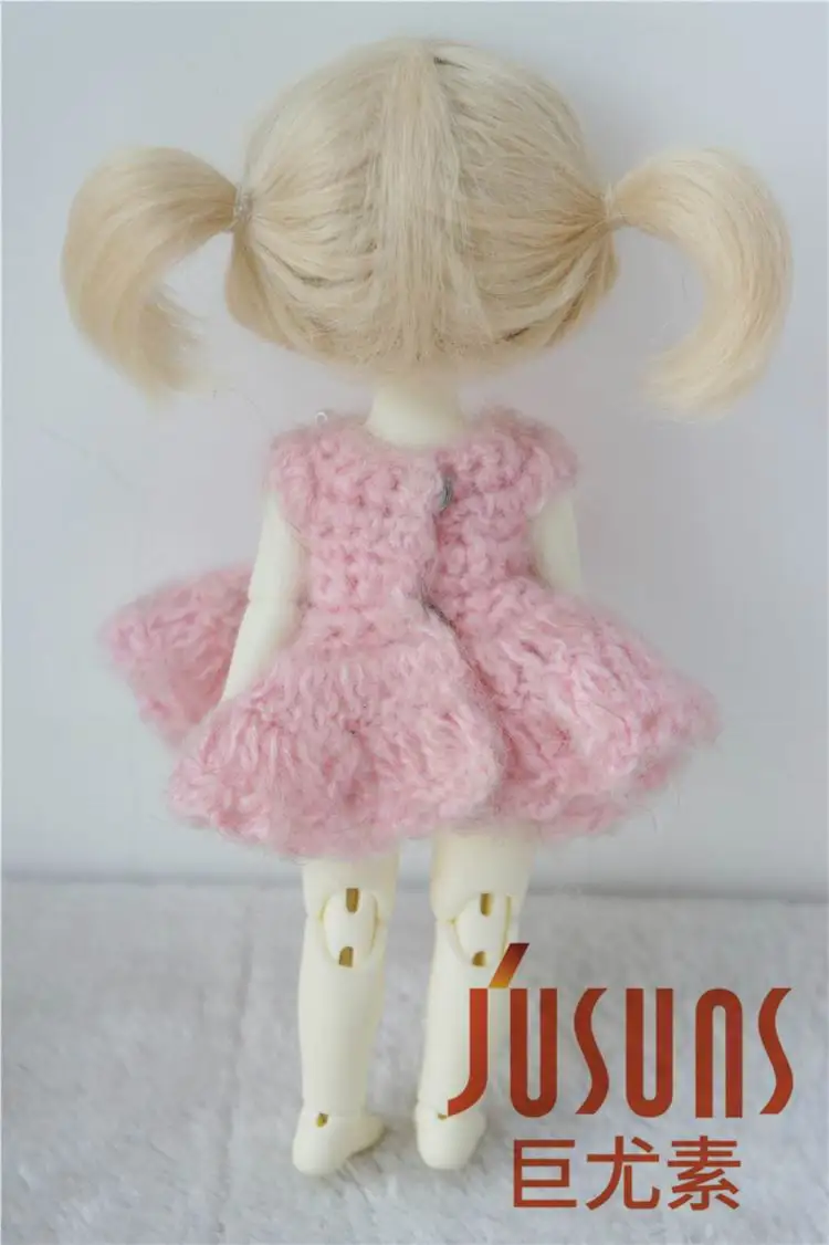 JD203 1/12 Мода BJD twin конский хвост мохер кукла размер 4-5 дюймов парик милые аксессуары кукла