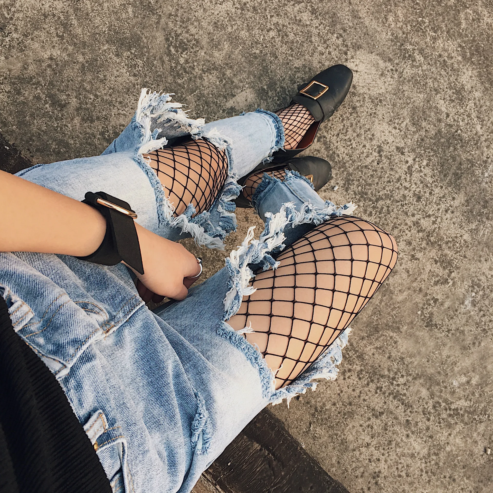 

Irregular Hole Hollow Out Ripped Jeans Women 2017 Spring Summer High Waist Staight Loose Jeans Mujer Sexy Fashion Pantalon Femme