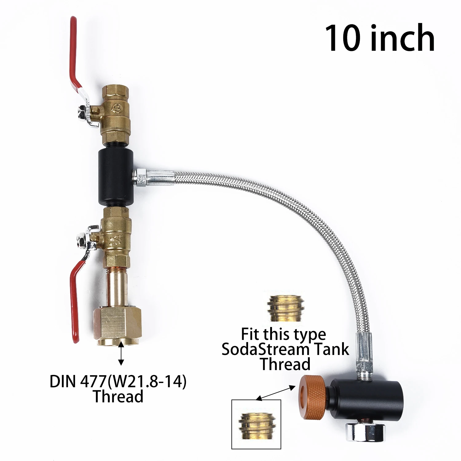 

For SodaStream Tank Cylinder Hose Co2 Refill Station Filling Charging Adapter