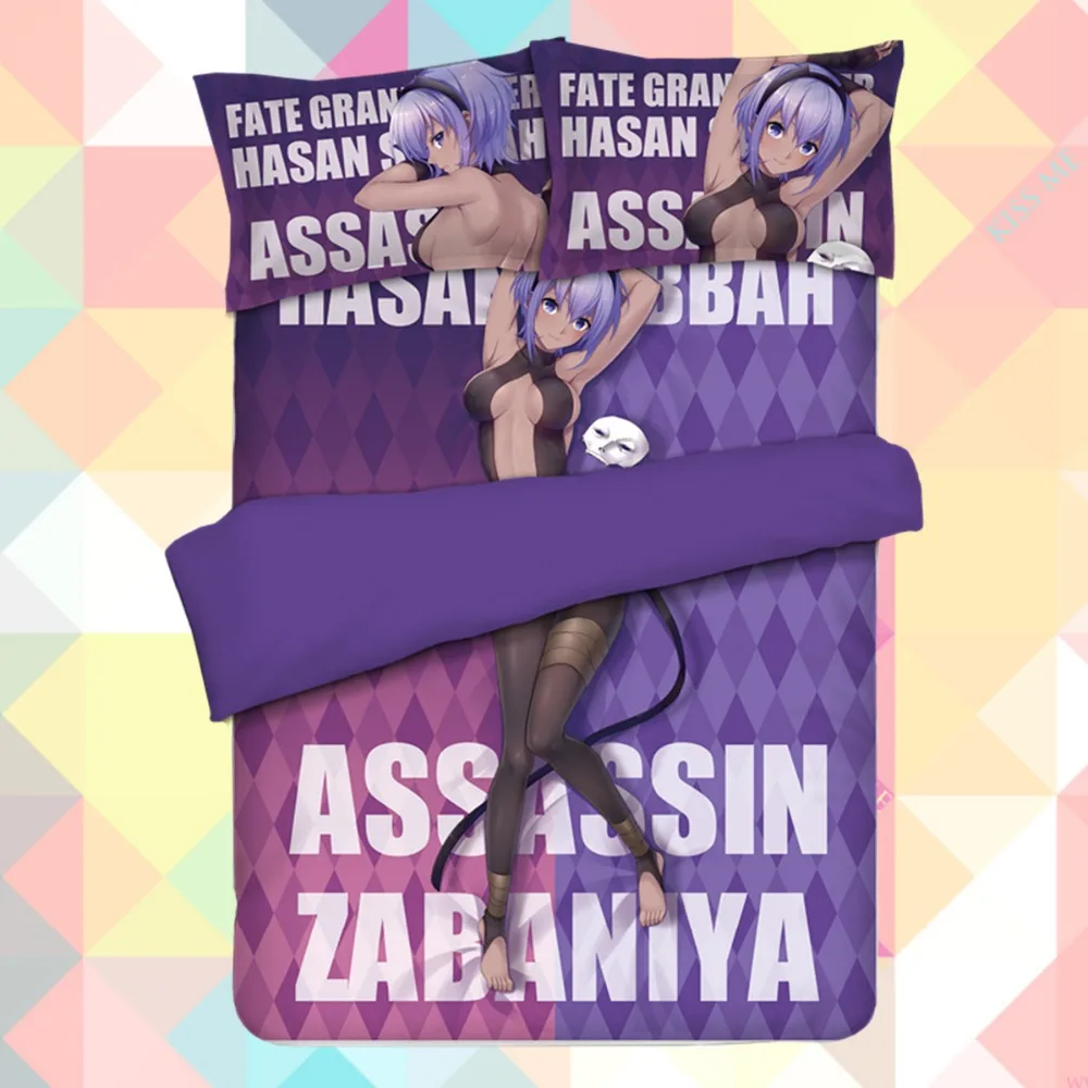 Аниме мультфильм Fate/Grand Order AssAssin Zabaniya пододеяльник комплект постельного белья с