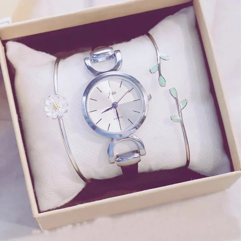 

2019 Fashion Gold Lady Wristwatch Luxury Simple Women Bracelet Watches Casual Stylish Female Gift Clock 3 Pcs set Ulzzang Style