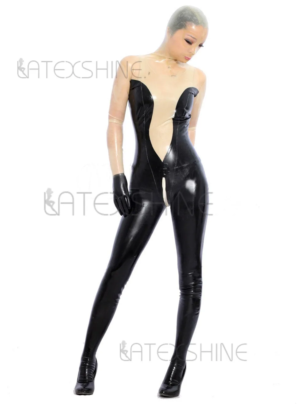 Latex catsuit transparent