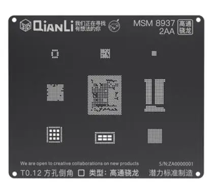 Qianli iBlack 3D набор трафаретов для пайки BGA для Android устройство, док-станция Qualcomm Встраиваемая мультимедийная карта памяти DDR MTK 6582 MSM8916 8917 8909 8939 8953 8940 Kirin 665 659 - Цвет: MSM 8937 2AA