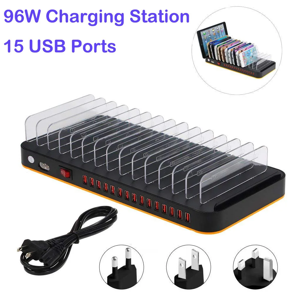 Universal Multi USB Charging Station 15 Port For