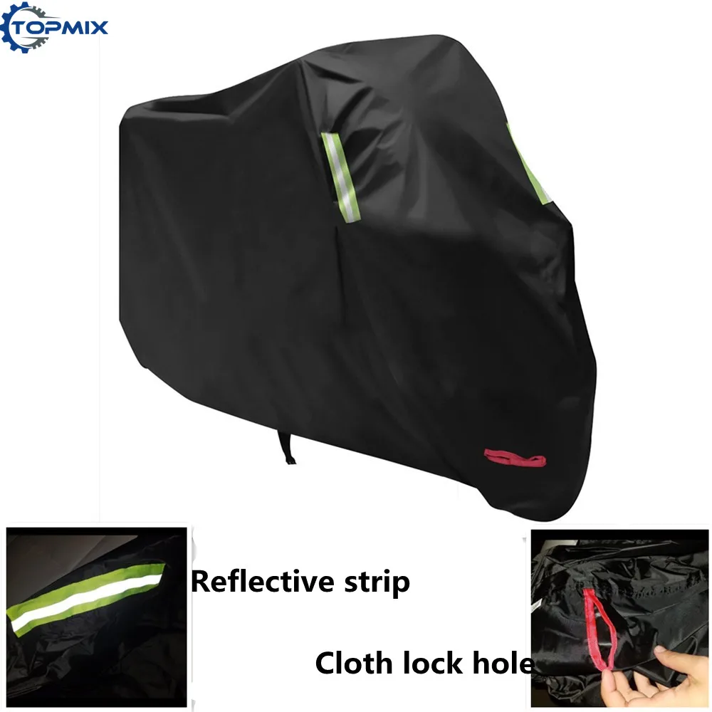 XXXL Motorcycle Cover Waterproof Black Electric Bicycle Covers Motor Rain Coat Motorbike UV