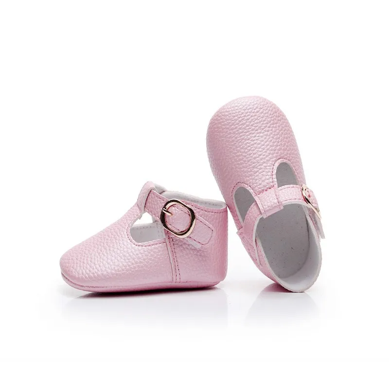 Для детей, детская обувь для девочек милое, которые делают первые шаги; для малышей; для новорожденных мягкая подошва Мэри Джейн милая детская обувь кожаная обувь для детей от 0 до 12 лет, детский - Цвет: Pink