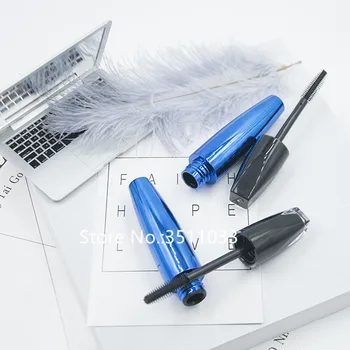 

20pcs 30pcs 50pcs 12ML Empty Blue Plastic Mascara Tube Cosmetic Eyelashes Cream Container Refillable Mascara Tube Black Cap