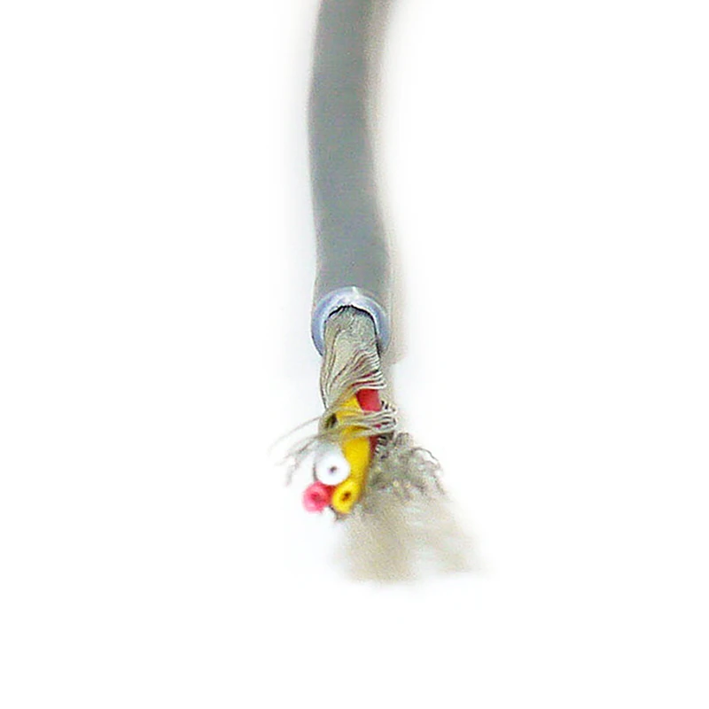 2 м UL2547 2 ядра 3 ядра экранированный кабель 28AWG экранированный сигнальный провод od2.8 мм серый Луженая Медь аудио кабель USB Дата провод
