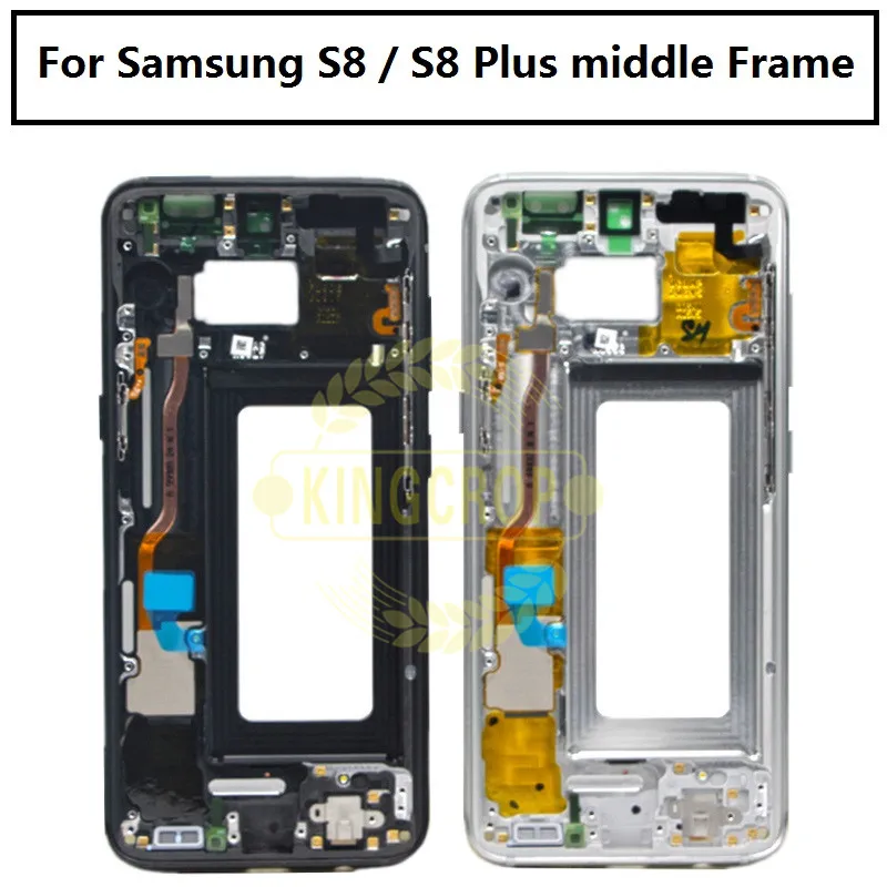 

Middle Frame For Samsung Galaxy S8 Plus G950 S8+ G955 Mid Bezel Metal Frame Housing Chassis With Parts Replacement + Side button