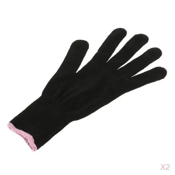 1 Pair Professional Heat Resistant Glove for Hair Styling Heat Blocking for Curling, Flat Iron and Curling Wand 