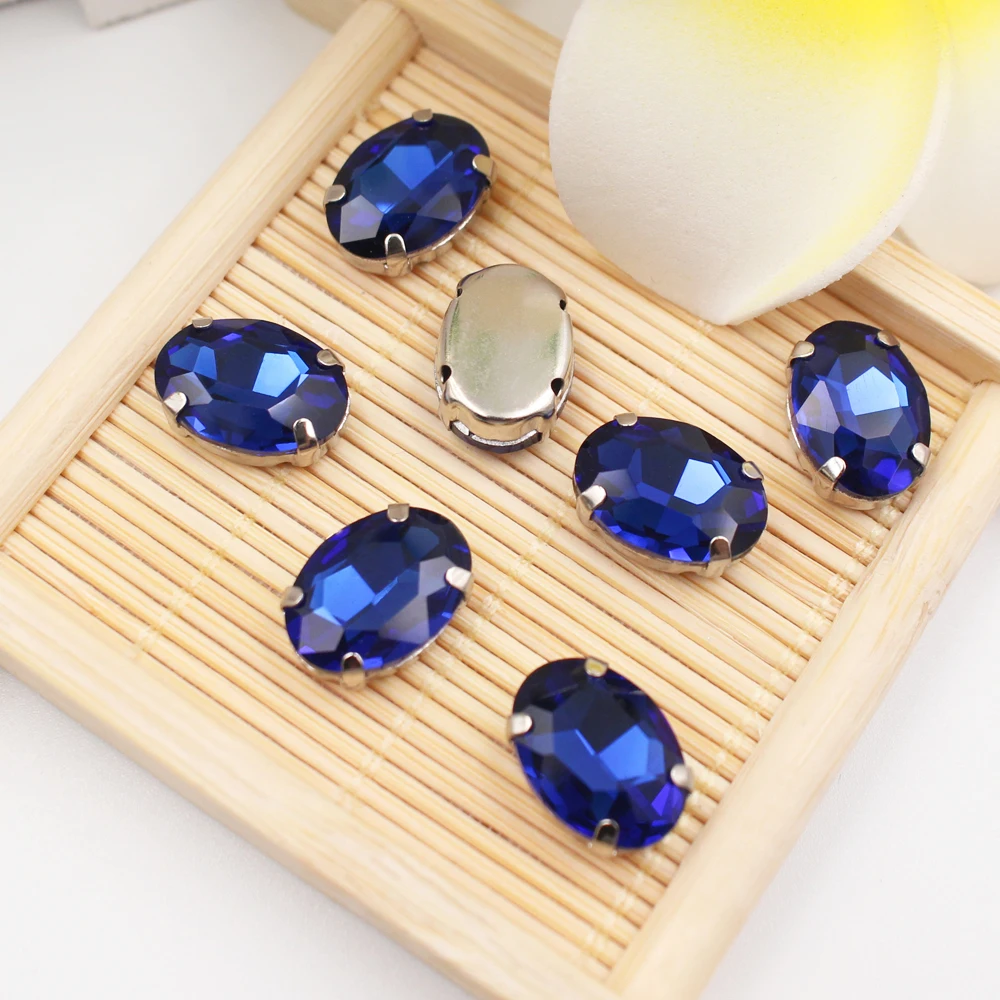 

Crystal Sew on Rhinestone 30pcs Multi Color High Quality Sewing Crystal Stone with Claw Clothing Dress Bags Decorate Craft